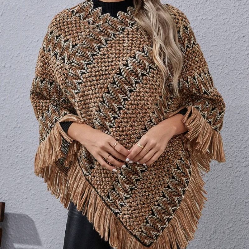 Poncho Femme Modèle Tricot