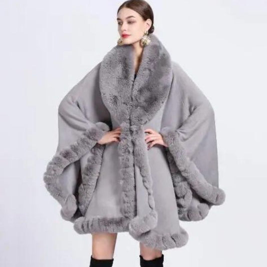 Châle Poncho Polaire Femme