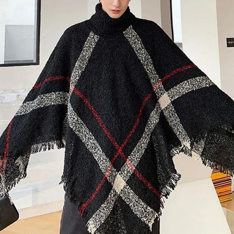 Poncho Laine Homme